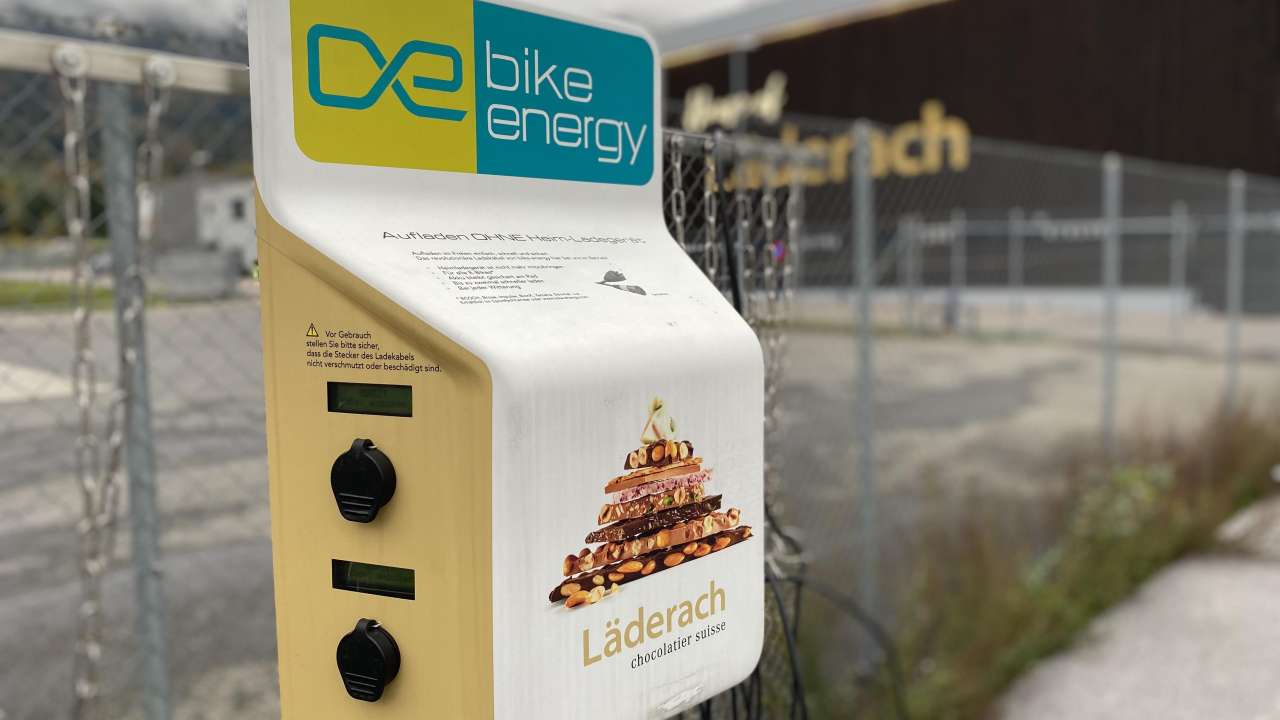 E-Bike Akkuladestation House of Läderach